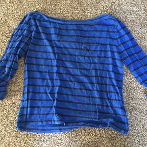 Abercrombie and Fitch blue striped shirt
